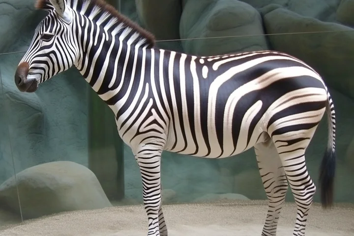 AI-generated zebra made with Midjourney, misclassified as real by DRCT trained on GenImage and correctly classified as AI-generated by our Mah-NCM-based detector