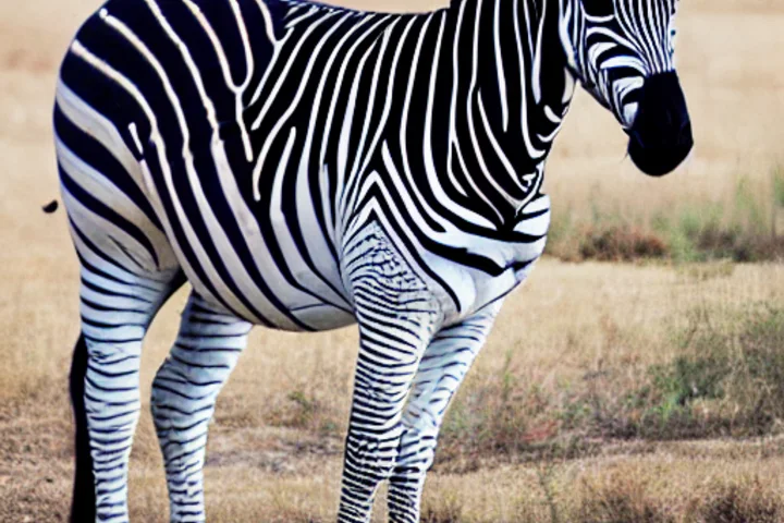 AI-generated zebra made with Wukong, misclassified as real by AIDE trained on GenImage and correctly classified as AI-generated by our Mah-NCM-based detector
